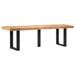 Banc 160 cm bois de manguier brut massif et acier - Photo n°10