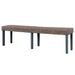 Banc 160 cm Gris Rotin naturel kubu et bois de manguier massif - Photo n°2