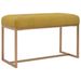 Banc 80 cm Moutarde Velours - Photo n°1