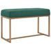 Banc 80 cm Vert Velours - Photo n°1