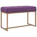 Banc 80 cm Violet Velours - Photo n°1