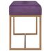 Banc 80 cm Violet Velours - Photo n°3