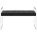 Banc 97 cm Noir Velours et acier inoxydable - Photo n°3