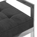 Banc 97 cm Noir Velours et acier inoxydable - Photo n°5