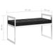 Banc 97 cm Noir Velours et acier inoxydable - Photo n°6