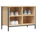 Banc à chaussures en bois et acier noir Kloza L 69 x H 50 cm - Style industriel - Photo n°1