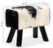 Banc assise peau de chèvre et pieds bois foncé Pua 60 cm - Photo n°6