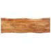 Banc au bord naturel du bois 110 cm Bois d'acacia solide et acier - Photo n°3