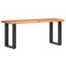 Banc au bord naturel du bois 110 cm Bois d'acacia solide et acier - Photo n°8