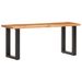 Banc au bord naturel du bois 110 cm Bois d'acacia solide et acier - Photo n°9