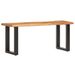 Banc au bord naturel du bois 110 cm Bois d'acacia solide et acier - Photo n°10