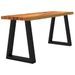 Banc avec bord vivant 110 cm bois d'acacia massif - Photo n°3