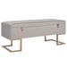 Banc avec compartiment de rangement 105 cm Gris Velours - Photo n°1