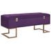 Banc avec compartiment de rangement 105 cm Violet Velours - Photo n°1