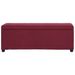 Banc avec compartiment de rangement 116 cm Bordeaux Polyester - Photo n°3