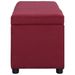 Banc avec compartiment de rangement 116 cm Bordeaux Polyester - Photo n°4