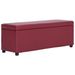 Banc avec compartiment de rangement 116 cm Bordeaux Similicuir - Photo n°1