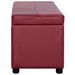 Banc avec compartiment de rangement 116 cm Bordeaux Similicuir - Photo n°4