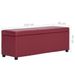 Banc avec compartiment de rangement 116 cm Bordeaux Similicuir - Photo n°8