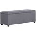 Banc avec compartiment de rangement 116 cm Gris clair Polyester - Photo n°1