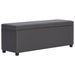 Banc avec compartiment de rangement 116 cm Gris Similicuir - Photo n°1