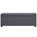 Banc avec compartiment de rangement 116 cm Gris Similicuir - Photo n°3