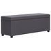 Banc avec compartiment de rangement 116 cm Gris Similicuir - Photo n°5