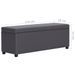 Banc avec compartiment de rangement 116 cm Gris Similicuir - Photo n°8