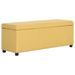 Banc avec compartiment de rangement 116 cm Jaune Polyester - Photo n°1