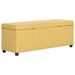 Banc avec compartiment de rangement 116 cm Jaune Polyester - Photo n°5