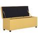 Banc avec compartiment de rangement 116 cm Jaune Polyester - Photo n°6