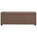 Banc avec compartiment de rangement 116 cm Marron Polyester - Photo n°3