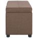 Banc avec compartiment de rangement 116 cm Marron Polyester - Photo n°4