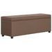 Banc avec compartiment de rangement 116 cm Marron Polyester - Photo n°5