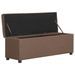 Banc avec compartiment de rangement 116 cm Marron Polyester - Photo n°6