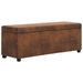 Banc avec compartiment de rangement 116 cm Marron Similicuir - Photo n°6