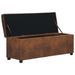 Banc avec compartiment de rangement 116 cm Marron Similicuir - Photo n°7