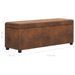 Banc avec compartiment de rangement 116 cm Marron Similicuir - Photo n°9