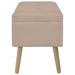 Banc avec compartiment de rangement 80 cm Beige Velours - Photo n°4