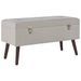 Banc avec compartiment de rangement Gris 80 cm Velours - Photo n°1