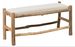 Banc avec coussin 2 places bois bicolore Ninon L 102.5 cm - Photo n°1