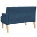 Banc avec coussins bleu 113x64,5x75,5 cm tissu - Photo n°5