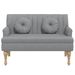 Banc avec coussins gris clair 113x64,5x75,5 cm tissu - Photo n°3