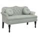 Banc avec coussins gris clair 120,5x65x75 cm velours - Photo n°1