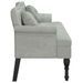 Banc avec coussins gris clair 120,5x65x75 cm velours - Photo n°4