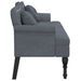 Banc avec coussins gris foncé 120,5x65x75 cm velours - Photo n°4