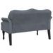 Banc avec coussins gris foncé 120,5x65x75 cm velours - Photo n°5