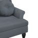 Banc avec coussins gris foncé 120,5x65x75 cm velours - Photo n°6