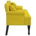 Banc avec coussins jaune 120,5x65x75 cm velours - Photo n°4