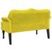 Banc avec coussins jaune 120,5x65x75 cm velours - Photo n°5